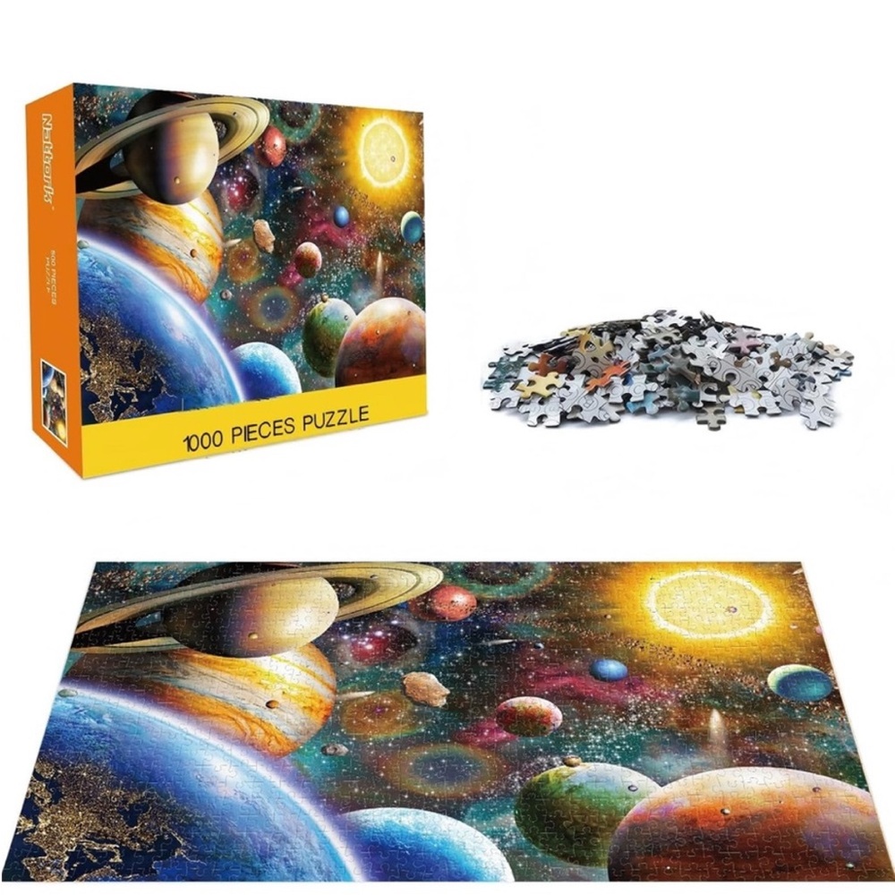 Cosmic Adventure Puzzle with Vibrant Colors